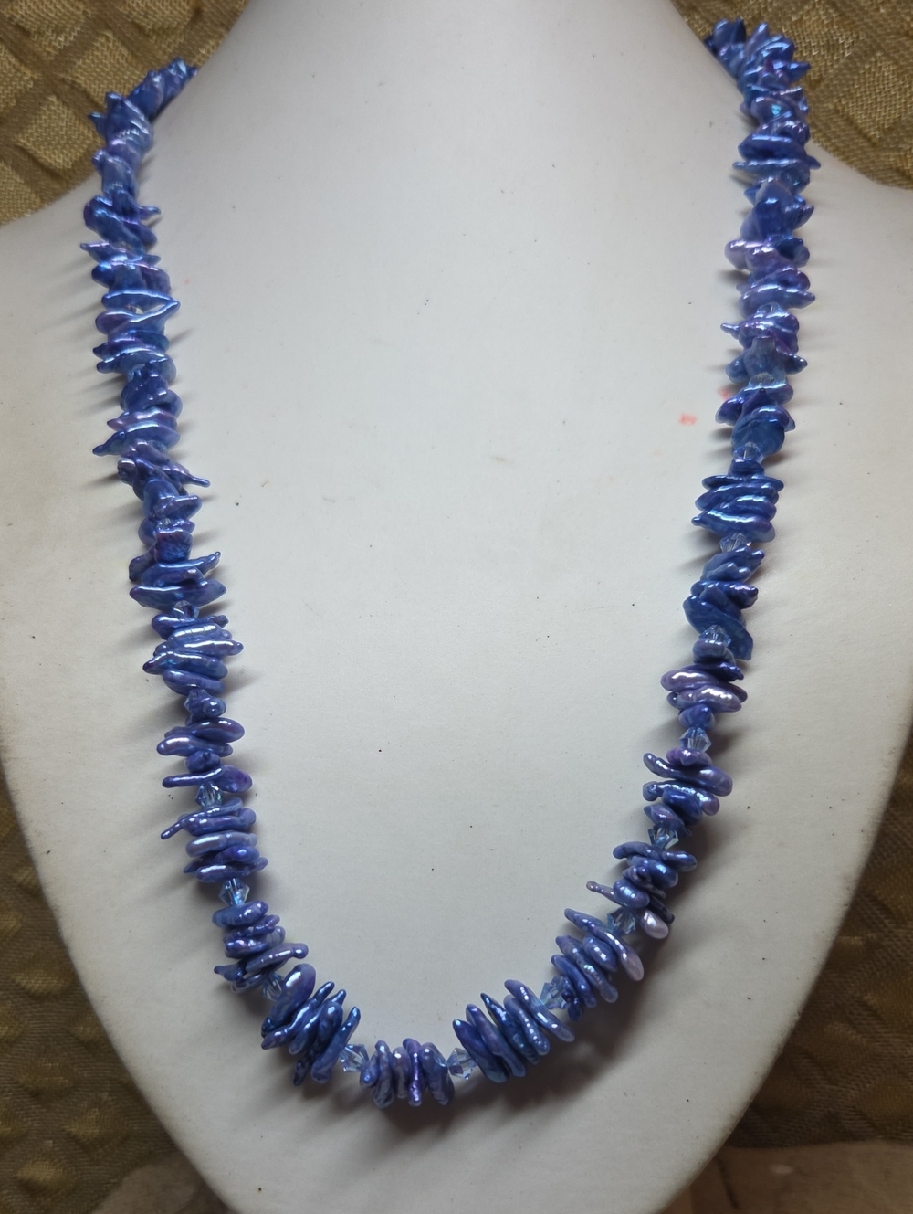 Purple Blue Freshwater Kishi Pearl Necklace - Elegant Women Jewelry